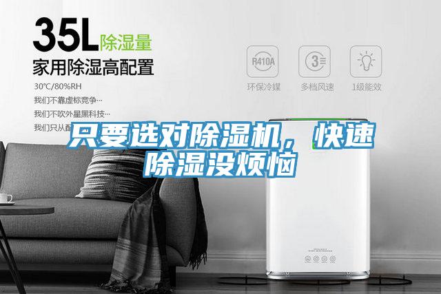 只要選對除濕機(jī)，快速除濕沒煩惱