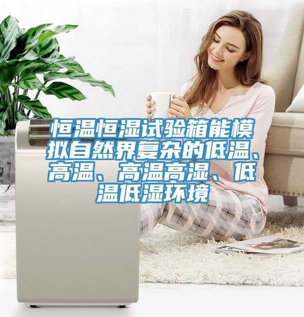 恒溫恒濕試驗箱能模擬自然界復雜的低溫、高溫、高溫高濕、低溫低濕環(huán)境